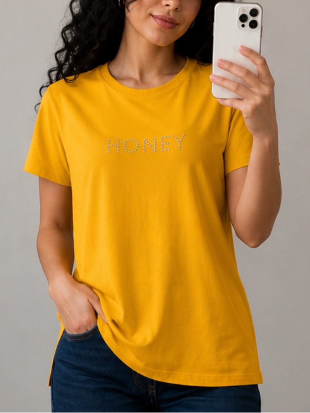 Yellow 'HONEY' Tee